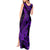 Purple Polynesia Shark Tattoo Tank Maxi Dress With Polynesian Plumeria LT14 - Polynesian Pride