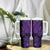 Purple Polynesia Shark Tattoo Tumbler With Handle With Polynesian Plumeria