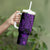 Purple Polynesia Shark Tattoo Tumbler With Handle With Polynesian Plumeria