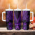 Purple Polynesia Shark Tattoo Tumbler With Handle With Polynesian Plumeria