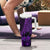 Purple Polynesia Shark Tattoo Tumbler With Handle With Polynesian Plumeria