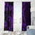 Purple Polynesia Shark Tattoo Window Curtain With Polynesian Plumeria LT14 - Polynesian Pride