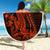 Red Polynesia Beach Blanket Shark Tattoo With Polynesian Plumeria LT14 - Polynesian Pride