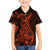 Red Polynesia Family Matching Puletasi Dress and Hawaiian Shirt Shark Tattoo With Polynesian Plumeria LT14 Son's Shirt Red - Polynesian Pride