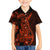 Red Polynesia Family Matching Short Sleeve Bodycon Dress and Hawaiian Shirt Shark Tattoo With Polynesian Plumeria LT14 Son's Shirt Red - Polynesian Pride