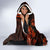 Red Polynesia Hooded Blanket Shark Tattoo With Polynesian Plumeria LT14 - Polynesian Pride