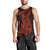 Red Polynesia Men Tank Top Shark Tattoo With Polynesian Plumeria LT14 - Polynesian Pride