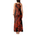 Red Polynesia Tank Maxi Dress Shark Tattoo With Polynesian Plumeria LT14 - Polynesian Pride