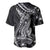 Black Polynesia Baseball Jersey Shark Tattoo With Polynesian Plumeria LT14 - Polynesian Pride