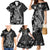 Black Polynesia Family Matching Mermaid Dress and Hawaiian Shirt Shark Tattoo With Polynesian Plumeria LT14 - Polynesian Pride