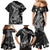 Black Polynesia Family Matching Mermaid Dress and Hawaiian Shirt Shark Tattoo With Polynesian Plumeria LT14 - Polynesian Pride