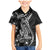 Black Polynesia Family Matching Mermaid Dress and Hawaiian Shirt Shark Tattoo With Polynesian Plumeria LT14 Son's Shirt Black - Polynesian Pride