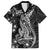 Black Polynesia Family Matching Short Sleeve Bodycon Dress and Hawaiian Shirt Shark Tattoo With Polynesian Plumeria LT14 Dad's Shirt - Short Sleeve Black - Polynesian Pride