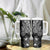 Black Polynesia Tumbler With Handle Shark Tattoo With Polynesian Plumeria