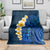 Blue Polynesia Blanket Plumeria Tropical Leaves With Galaxy Polynesian Art LT14 - Polynesian Pride