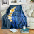 Blue Polynesia Blanket Plumeria Tropical Leaves With Galaxy Polynesian Art LT14 - Polynesian Pride