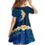 Blue Polynesia Family Matching Long Sleeve Bodycon Dress and Hawaiian Shirt Plumeria Tropical Leaves With Galaxy Polynesian Art LT14 - Polynesian Pride