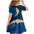 Blue Polynesia Family Matching Mermaid Dress and Hawaiian Shirt Plumeria Tropical Leaves With Galaxy Polynesian Art LT14 - Polynesian Pride