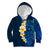 Blue Polynesia Kid Hoodie Plumeria Tropical Leaves With Galaxy Polynesian Art LT14 Blue - Polynesian Pride