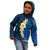 Blue Polynesia Kid Hoodie Plumeria Tropical Leaves With Galaxy Polynesian Art LT14 - Polynesian Pride