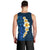 Blue Polynesia Men Tank Top Plumeria Tropical Leaves With Galaxy Polynesian Art LT14 - Polynesian Pride