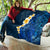 Blue Polynesia Quilt Plumeria Tropical Leaves With Galaxy Polynesian Art LT14 - Polynesian Pride