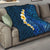 Blue Polynesia Quilt Plumeria Tropical Leaves With Galaxy Polynesian Art LT14 - Polynesian Pride