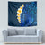 Blue Polynesia Tapestry Plumeria Tropical Leaves With Galaxy Polynesian Art LT14 - Polynesian Pride