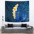 Blue Polynesia Tapestry Plumeria Tropical Leaves With Galaxy Polynesian Art LT14 - Polynesian Pride