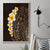 Brown Polynesia Canvas Wall Art Plumeria Tropical Leaves With Galaxy Polynesian Art LT14 - Polynesian Pride