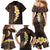 Brown Polynesia Family Matching Mermaid Dress and Hawaiian Shirt Plumeria Tropical Leaves With Galaxy Polynesian Art LT14 - Polynesian Pride