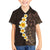 Brown Polynesia Family Matching Summer Maxi Dress and Hawaiian Shirt Plumeria Tropical Leaves With Galaxy Polynesian Art LT14 Son's Shirt Brown - Polynesian Pride