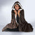 Brown Polynesia Hooded Blanket Plumeria Tropical Leaves With Galaxy Polynesian Art LT14 - Polynesian Pride