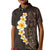 Brown Polynesia Kid Polo Shirt Plumeria Tropical Leaves With Galaxy Polynesian Art LT14 Kid Brown - Polynesian Pride