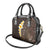 Brown Polynesia Shoulder Handbag Plumeria Tropical Leaves With Galaxy Polynesian Art LT14 - Polynesian Pride