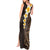 Brown Polynesia Tank Maxi Dress Plumeria Tropical Leaves With Galaxy Polynesian Art LT14 - Polynesian Pride