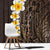 Brown Polynesia Window Curtain Plumeria Tropical Leaves With Galaxy Polynesian Art LT14 - Polynesian Pride