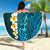 Turquosie Polynesia Beach Blanket Plumeria Tropical Leaves With Galaxy Polynesian Art LT14 - Polynesian Pride