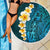 Turquosie Polynesia Beach Blanket Plumeria Tropical Leaves With Galaxy Polynesian Art LT14 - Polynesian Pride