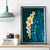 Turquosie Polynesia Canvas Wall Art Plumeria Tropical Leaves With Galaxy Polynesian Art LT14 - Polynesian Pride