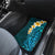 Turquosie Polynesia Car Mats Plumeria Tropical Leaves With Galaxy Polynesian Art LT14 - Polynesian Pride