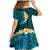 Turquosie Polynesia Family Matching Mermaid Dress and Hawaiian Shirt Plumeria Tropical Leaves With Galaxy Polynesian Art LT14 - Polynesian Pride