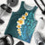 Turquosie Polynesia Men Tank Top Plumeria Tropical Leaves With Galaxy Polynesian Art LT14 - Polynesian Pride