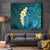 Turquosie Polynesia Tapestry Plumeria Tropical Leaves With Galaxy Polynesian Art LT14 Turquoise - Polynesian Pride