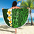 Green Polynesia Beach Blanket Plumeria Tropical Leaves With Galaxy Polynesian Art LT14 - Polynesian Pride