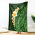 Green Polynesia Blanket Plumeria Tropical Leaves With Galaxy Polynesian Art LT14 Green - Polynesian Pride