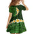 Green Polynesia Family Matching Long Sleeve Bodycon Dress and Hawaiian Shirt Plumeria Tropical Leaves With Galaxy Polynesian Art LT14 - Polynesian Pride