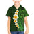 Green Polynesia Family Matching Mermaid Dress and Hawaiian Shirt Plumeria Tropical Leaves With Galaxy Polynesian Art LT14 Son's Shirt Green - Polynesian Pride