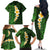 Green Polynesia Family Matching Off Shoulder Long Sleeve Dress and Hawaiian Shirt Plumeria Tropical Leaves With Galaxy Polynesian Art LT14 - Polynesian Pride