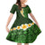 Green Polynesia Family Matching Off Shoulder Maxi Dress and Hawaiian Shirt Plumeria Tropical Leaves With Galaxy Polynesian Art LT14 Daughter's Dress Green - Polynesian Pride